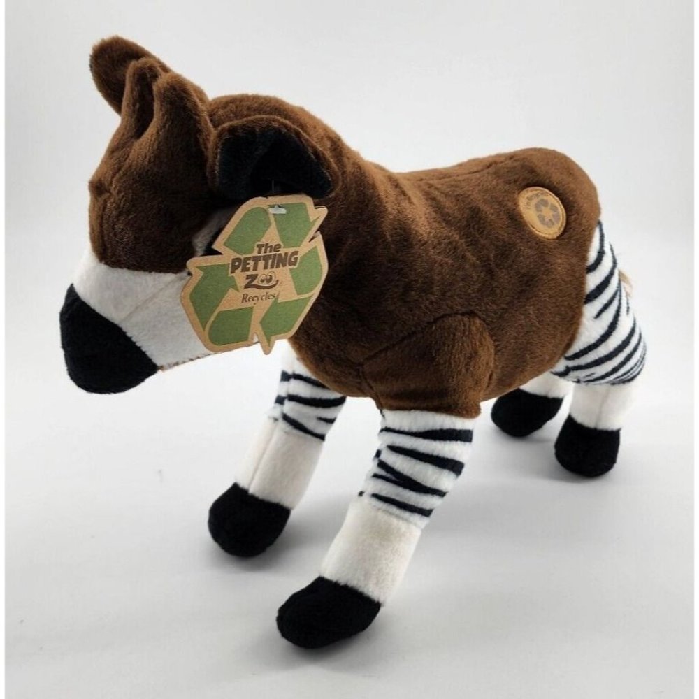 NEW‎ Wild Ones African Okapi 12” Soft Plush Toy Recyclable Petting Zoo Tampa